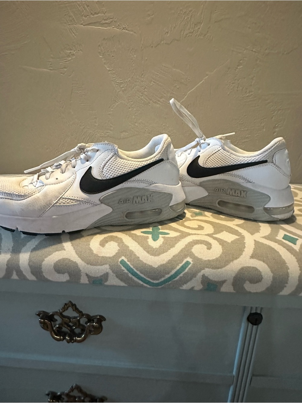 Nike Men’s White Athletic Sneakers with Black Swoosh